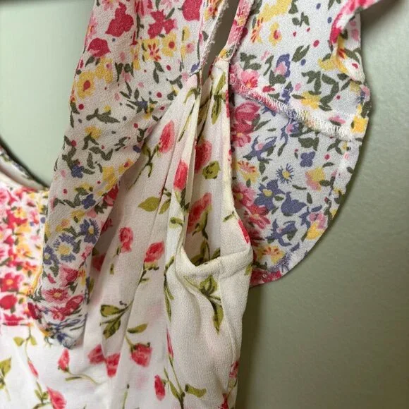 Reformation Womens Floral Dress Size 6 Mini Fairy Feminine Flowy Spring Party - Picture 6 of 14